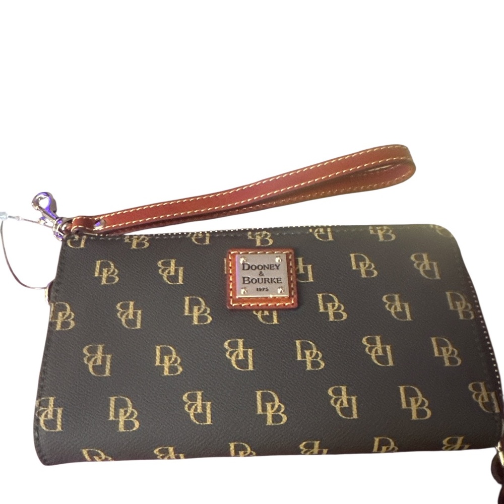 Dooney & Bourke Brown Zip Around Wristlet NWT - Picture 14 of 15